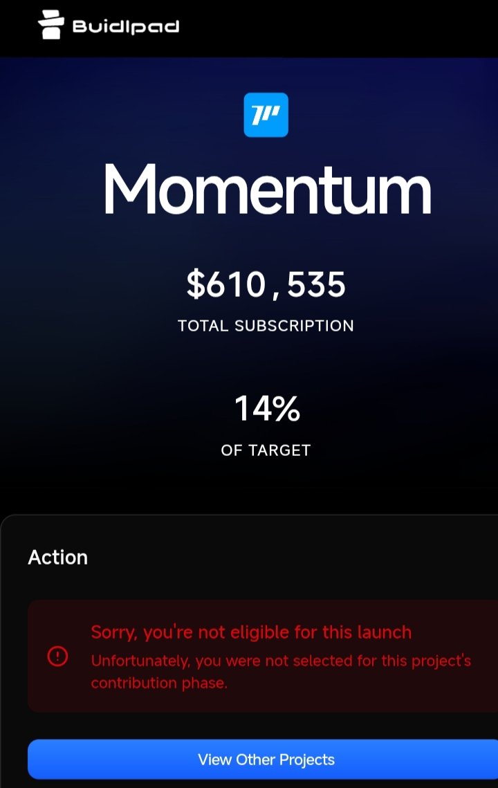 Nwam_bugo's tweet image. im not eligible for the momentum sales 
14% filled already, go check yours

Im available for Collab if you are eligible but no liquidity 
#Momentum