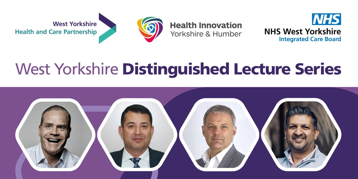 The third session of the Distinguished Lecture Series is:  'System Transformation at scale- learning from industry'

This series is in partnership with @WYPartnership and our West Yorkshire Innovation Hub

Register: ow.ly/CCTc50XgJ2L

#DigitalHealth #Transformation #NHS