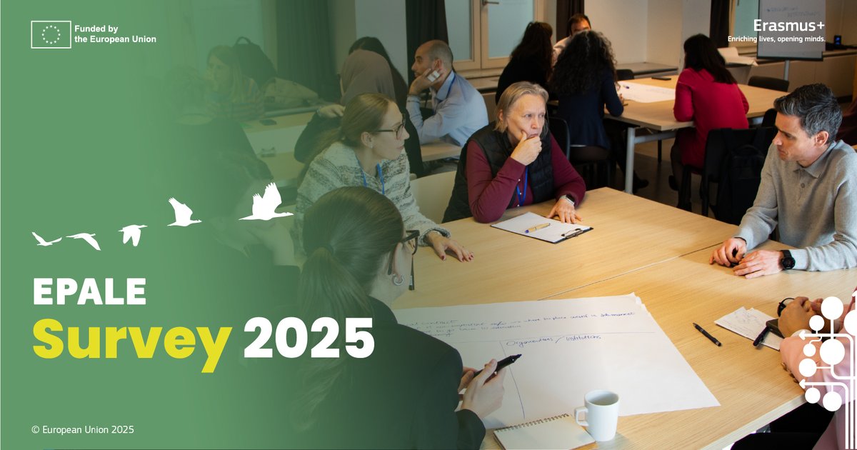 EPALE_EU's tweet image. 🔴 We want to hear from you 🫵
Take the EPALE Survey 2025 now ↩️
🔗 ec.europa.eu/eusurvey/runne…

Your feedback means everything to us. Thank you for helping us grow the #AdultLearning community! 🙌