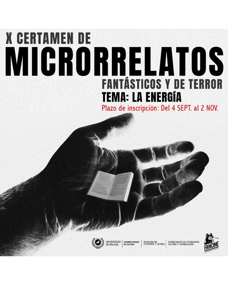 Entramos en la recta final de nuestro Certamen de Microrrelatos Fantásticos y de Terror en colaboración con <a href="/FancineMalaga/">Fancine Málaga</a> 
Si eres de los que piensan que algunas luces no deberían encenderse mándanos tu relato antes de que se acabe el plazo.