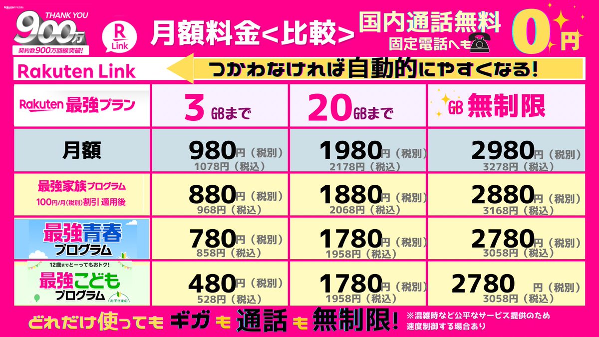 fullYoru56's tweet photo. /／
今月こそ乗換えよう⁉️と思ってるあなた
・
楽天モバイル
５割【携帯料金？！気にしない‼️】
高速データ無制限✨使い放題‼️
\＼
・
🎊従業員紹介キャンペーン特典🎊
https://t.co/QyEhR6lzwy
✅MNP 14000p・新規11000p
✅再契約•2回線目〜も🙆‍♀️

irumo ahamo docomo MINEO
povo UQ au LINEMO iijmio 
日本通信 Softbank, ﾜｲﾓﾊﾞｲﾙ #楽天市場

※公平なサービス提供のため、速度低下の場合があります