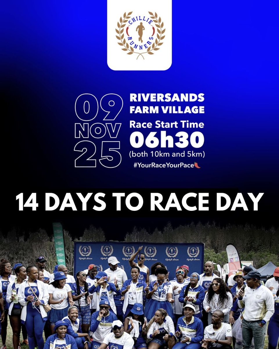 Only 2 weeks left till we hit the start line 🚀🚀🚀

Secure your spot for the 5km or 10km route before it’s too late.
Run your race, your way!

#YourRaceYourPace🌶️  #Chillie10km #Lifestylechoices #uyababapelepele