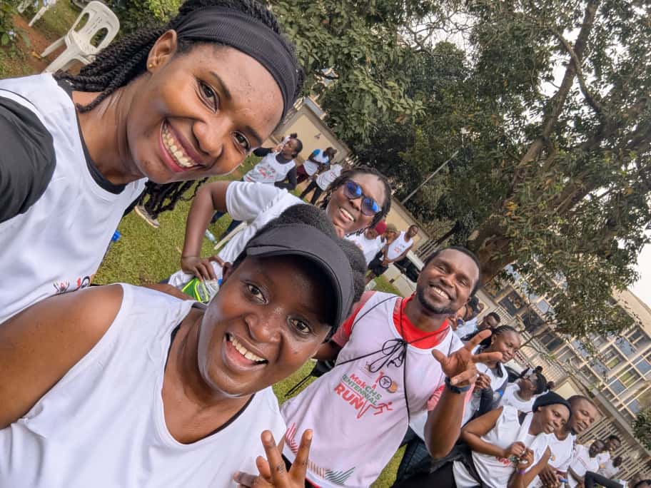GHU_Official's tweet image. On October 26, the GHU family joined @MakerereCHS for the Centennial Run, marking 100 years of excellence in health sciences. Our members ran for a cause, donated blood, and joined aerobics in support of refurbishing the historic Davies Lecture Theatre.