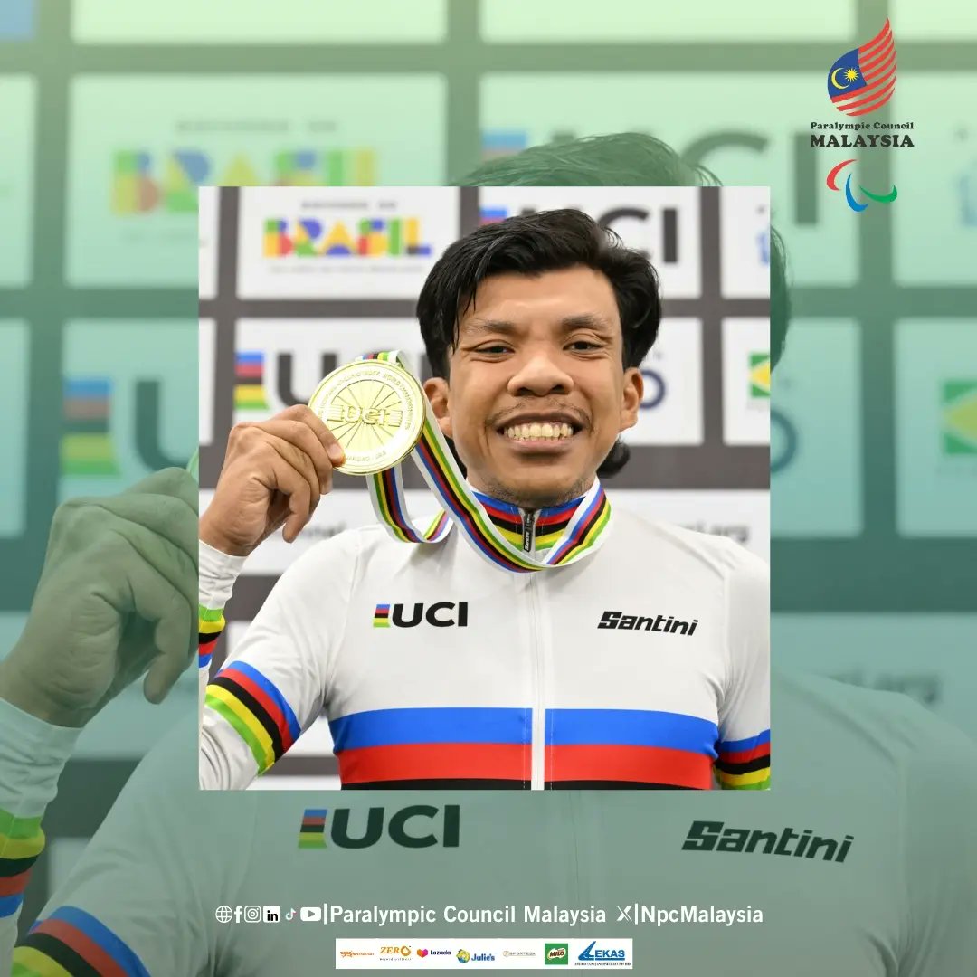 NpcMalaysia's tweet photo. History Made in Rio!
#ParaCycling #WorldChampion #TeamMalaysia #Rio2025 #MalaysiaBoleh #ParaPower https://t.co/kPfjMItgWh