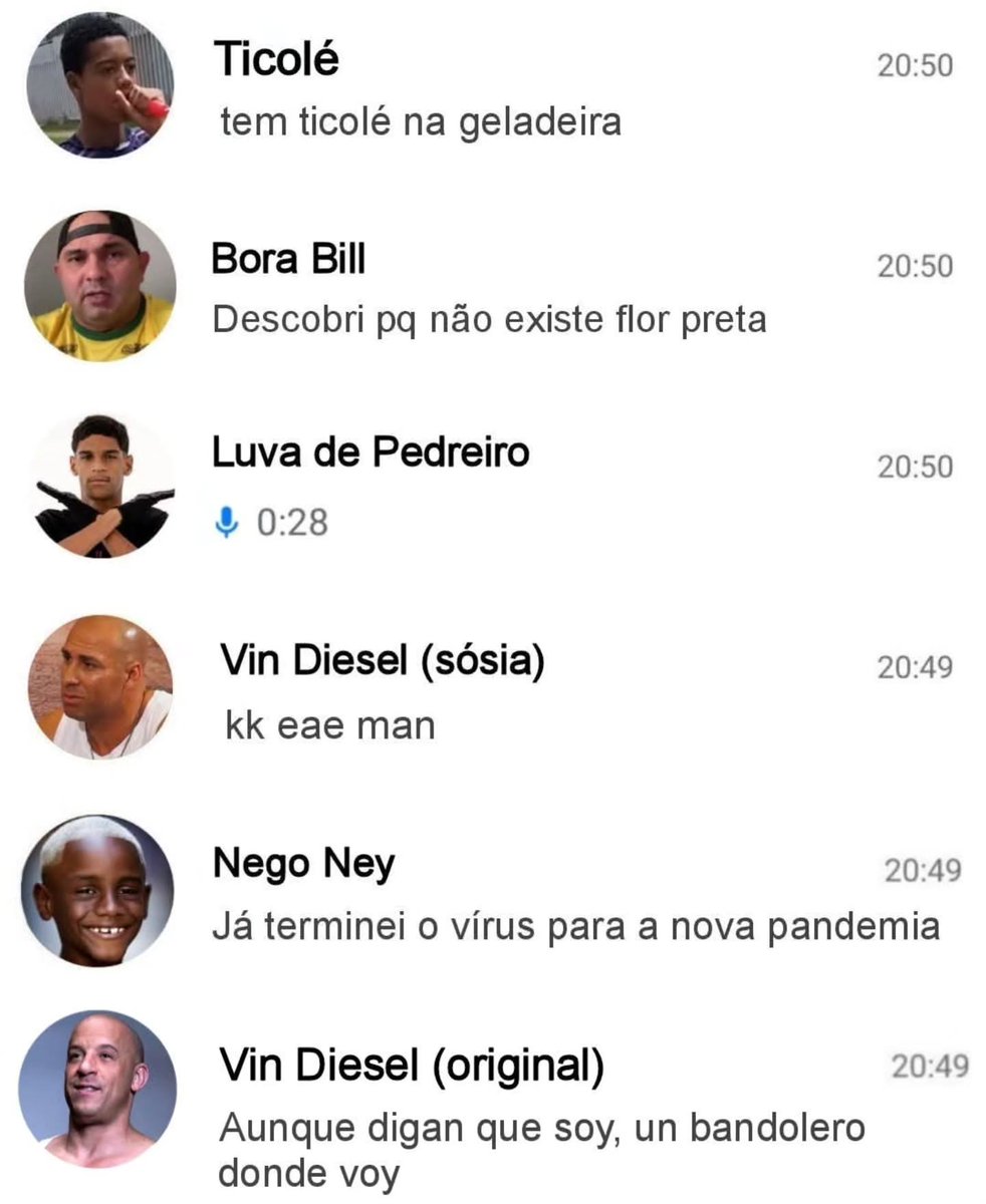 ZanfaVive's tweet photo. Os guri no meu Zap https://t.co/Fqd0Z5Ipex