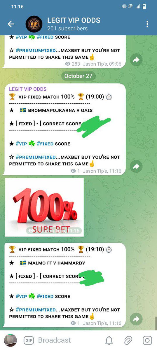 🔥 Today’s ғ.ᴀᴍᴀɢᴇʀCorrect Score VIP Double 🔥
⚽  🇸🇪 ʙʀᴏᴍᴍᴀᴘᴏᴊᴋᴀʀɴᴀ ᴠ ɢᴀɪs 
⚽    🇸🇪 ᴍᴀʟᴍᴏ ғғ ᴠ ʜᴀᴍᴍᴀʀʙʏ

Stake: £100 ✅
Kick-off: MONDAY 27th Oct | 19:00&amp;19:10

💯 Stay tuned winnings loading… 🚀