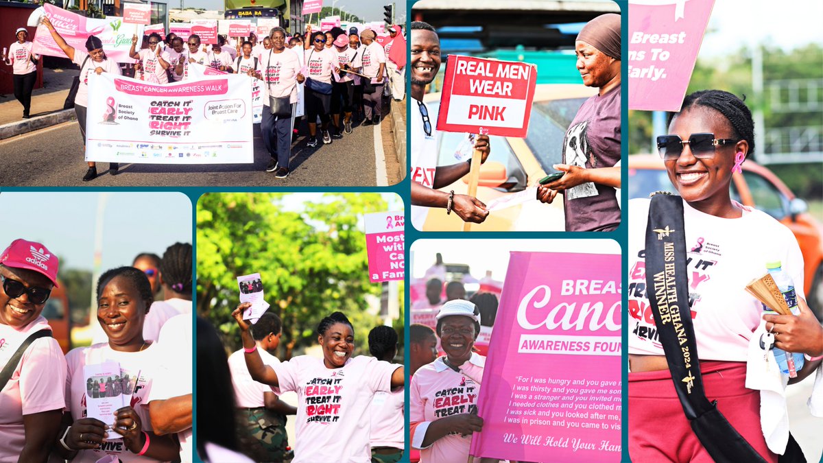 JhpiegoGhana's tweet photo. Turning Accra Pink with Purpose!
On October 25, Jhpiego joined the Breast Society of Ghana, survivors, and partners for a Breast Cancer Awareness Walk through Accra and Nima Market, spreading one message: early detection saves lives.
#PinkOctober # #PfizerFoundation https://t.co/PO86X4dGp8