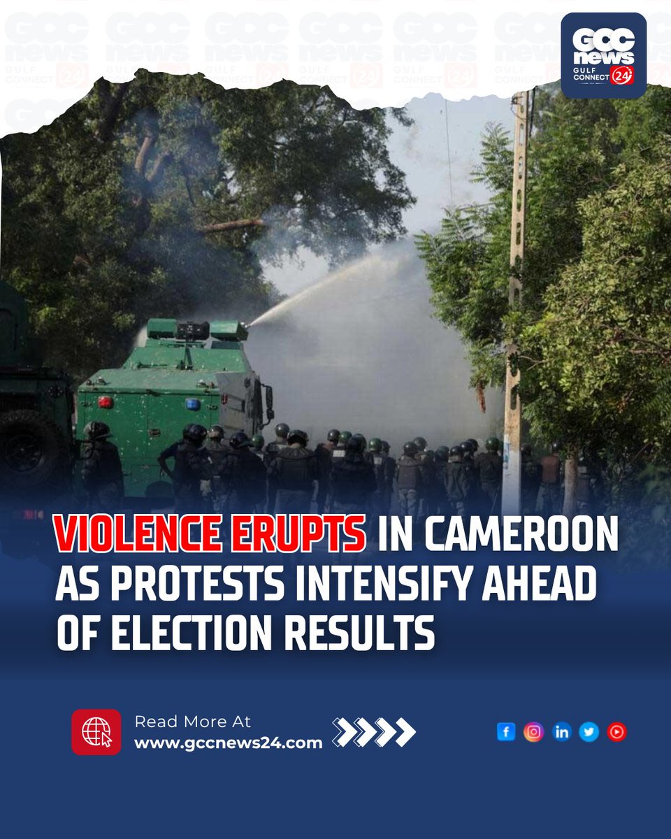 gccn24's tweet image. Four dead in protests as Cameroon awaits election results amid fraud  claims. Tensions rise over President Biya’s long rule. 
.
Read more: gccnews24.com/deaths-reporte… 
.
#CameroonProtests #Election2025  #PoliticalUnrest