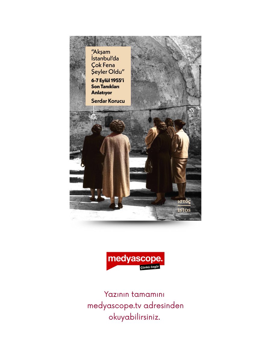 Mazlum Vesek Serdar Korucu’nun “Akşam Çok Fena Şeyler Oldu” 6-7 Eylül 1955’i Son Tanıkları Anlatıyor kitabını yazdı. 🗞️