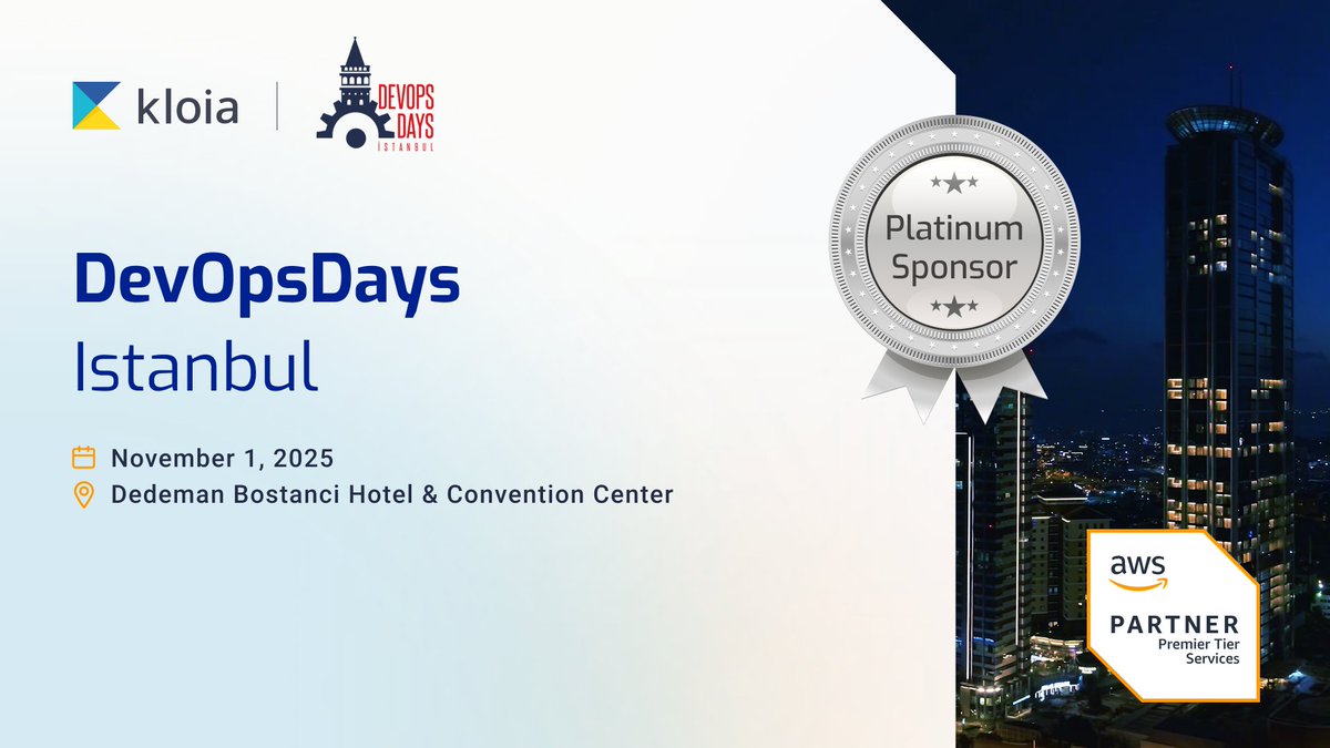 kloia_com's tweet image. 🚀 The countdown has begun!

We’re just days away from #DevOpsDaysIstanbul 2025 🎉

Join us this Saturday, Nov 1, for a day full of DevOps, Cloud, GenAI, and Observability insights.

Stop by the Kloia booth and let’s shape the future of modernization together! 💡

#DevOps #Cloud…