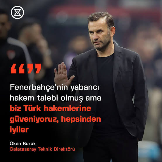 Fenerbahçe taraftarıyla, yönetimiyle yıllarca yabancı hakem isterken Galatasaray :