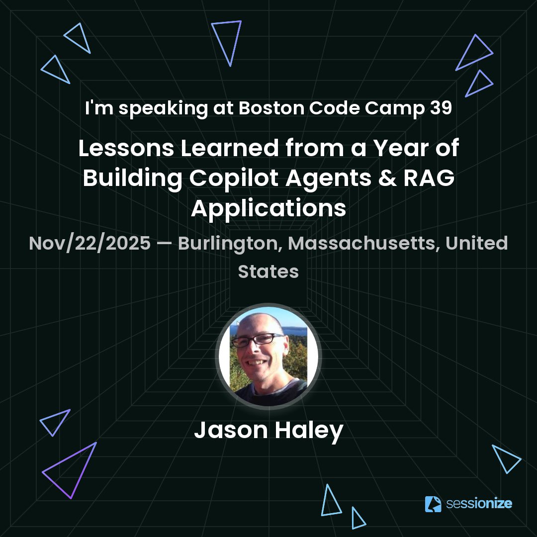 haleyjason's tweet image. Boston Code Camp is coming soon, looking forward to seeing you there!