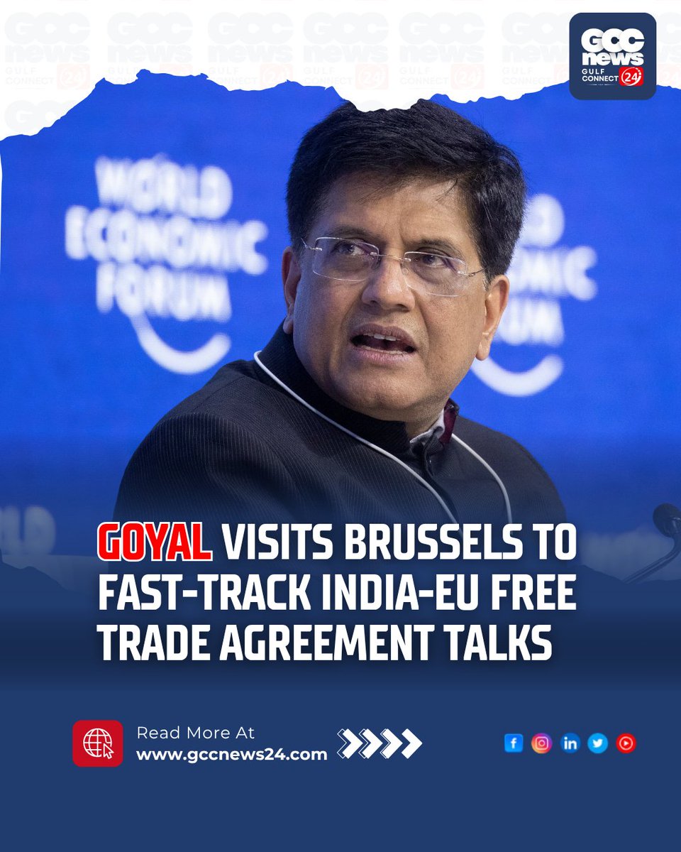 gccn24's tweet image. Piyush Goyal pushes India-EU Free Trade Agreement talks in Brussels,  aiming to finalize deal by year-end. Focus on market access &amp;amp;  cooperation. 
.
Read more: gccnews24.com/goyal-in-bruss…
.
#IndiaEUFTA #TradeTalks #PiyushGoyal