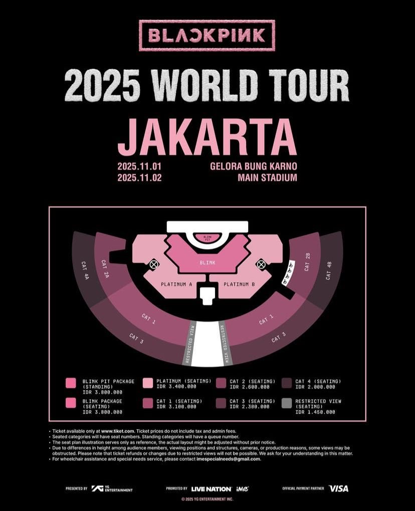 DeviraMega's tweet image. WTS BLACKPINK WORLD TOUR JAKARTA DAY 2

CAT 1 ZONE 7

UNDERPRICEEEE DM AJA

WTS WTB BLACKPINK