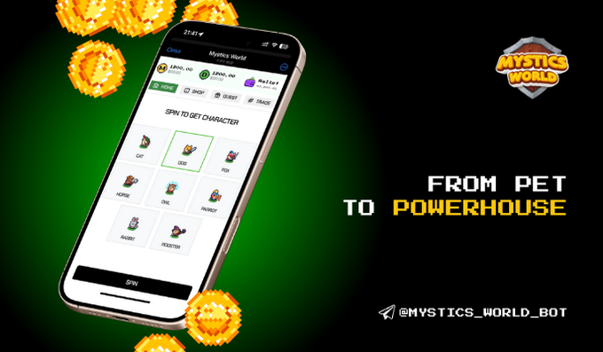 Why just chat when you can explore? 🌍

In Mystics World, every tap can lead to farming, battling, trading, or discovering rare Beasts.

And yes you earn $MSTC along the way.
Your journey is already waiting.

Start here 👉 @mystics_world_bot