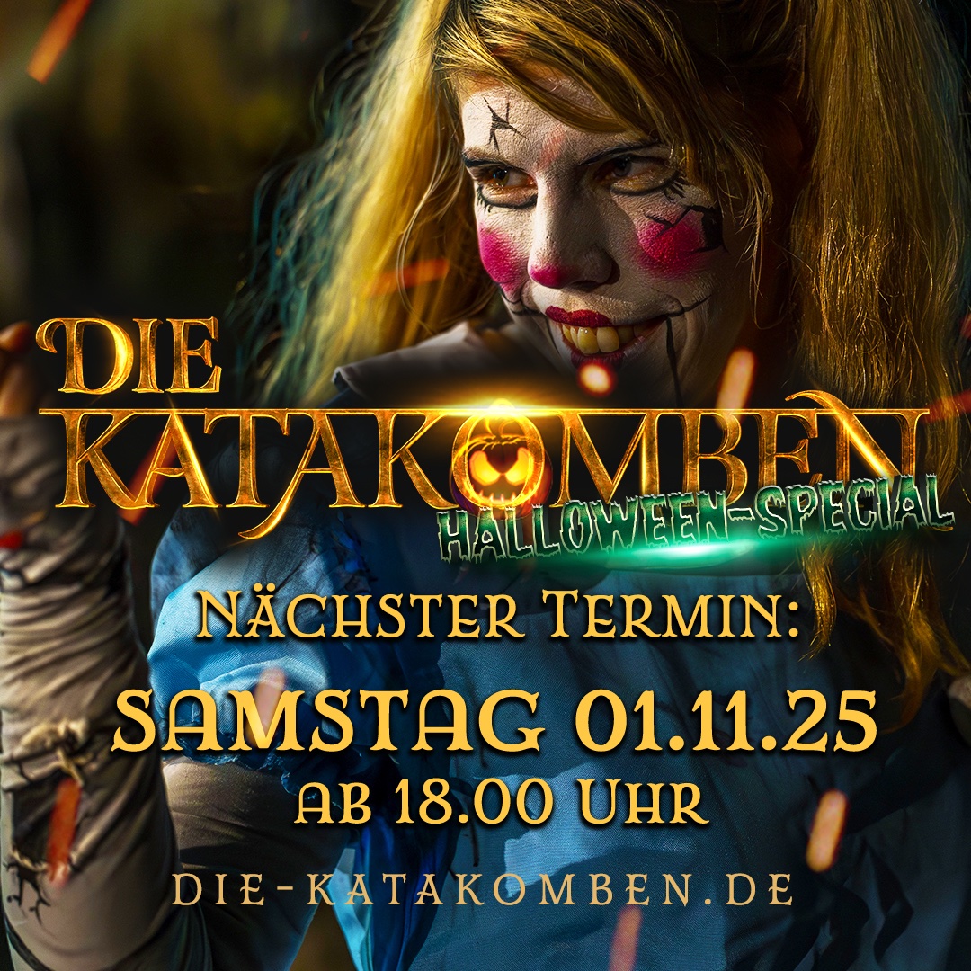Die nächsten Katakomben (Fantasy-LARP-Taverne) finden am kommenden Samstag, 01.11.2025 ab 18.00 Uhr statt (HALLOWEEN-SPECIAL) #larp #katakomben #larptaverne #halloween #diekatakomben #taverne #koeln #liverollenspiel