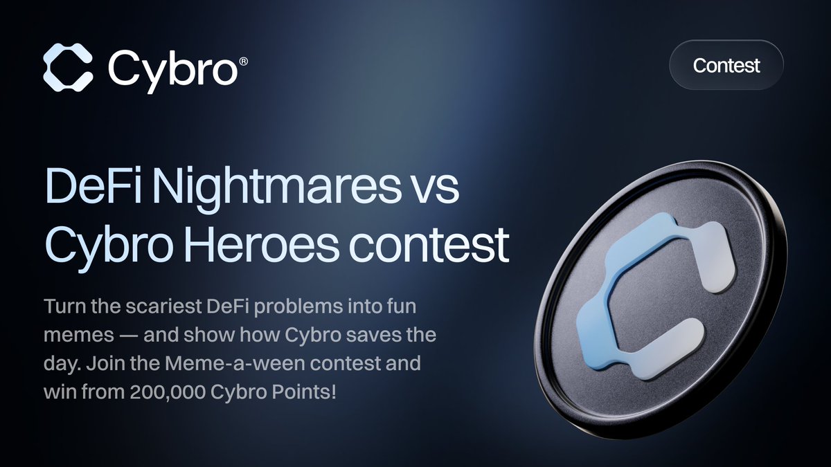 Cybro_io's tweet image. DeFi Nightmares vs Cybro Heroes contest 🎃

Halloween is almost here, so let’s have some fun with it!

Tell us your haunted stories or create a meme or an image about outdated DeFi solutions and how Cybro is bringing the innovation

Example themes:
▪️ Manual rebalancing →…