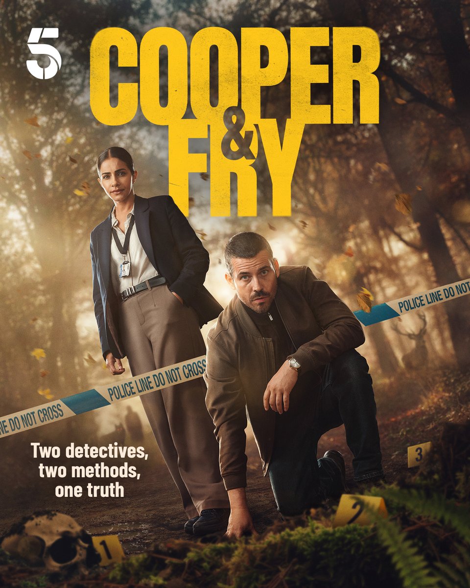 channel5_tv's tweet image. Two detectives. One truth 🔎
Robert James-Collier and Mandip Gill star as two mismatched detectives who must solve chilling crimes, and their conflicting personalities, together.
Cooper & Fry. Coming Soon Coming soon to 5