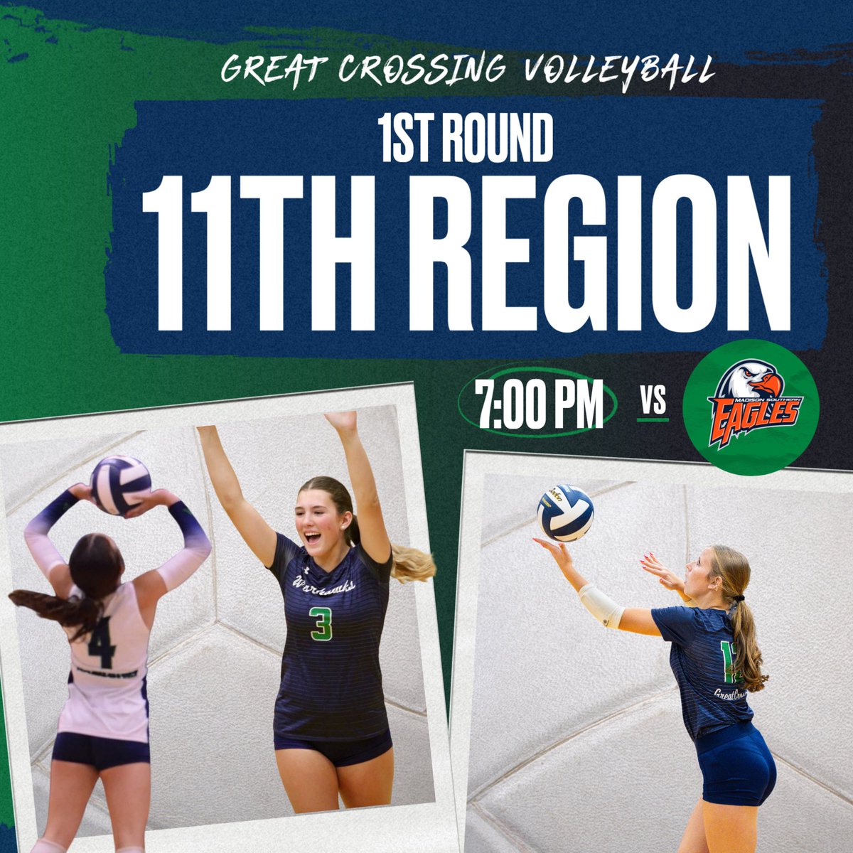 Warhawks host Madison Southern for the first round of regions TONIGHT at 7pm! First 50 students get in free! Come out, get loud, have fun!
#talonsup🦅