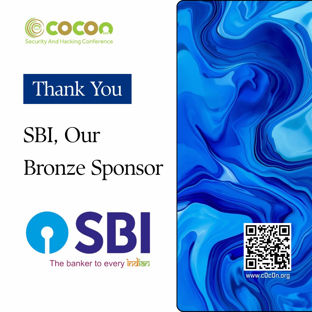 Thank You, State Bank of India!
We extend our gratitude to State Bank of India (SBI) for being the Bronze Sponsor of #c0c0n2025. c0c0n.org