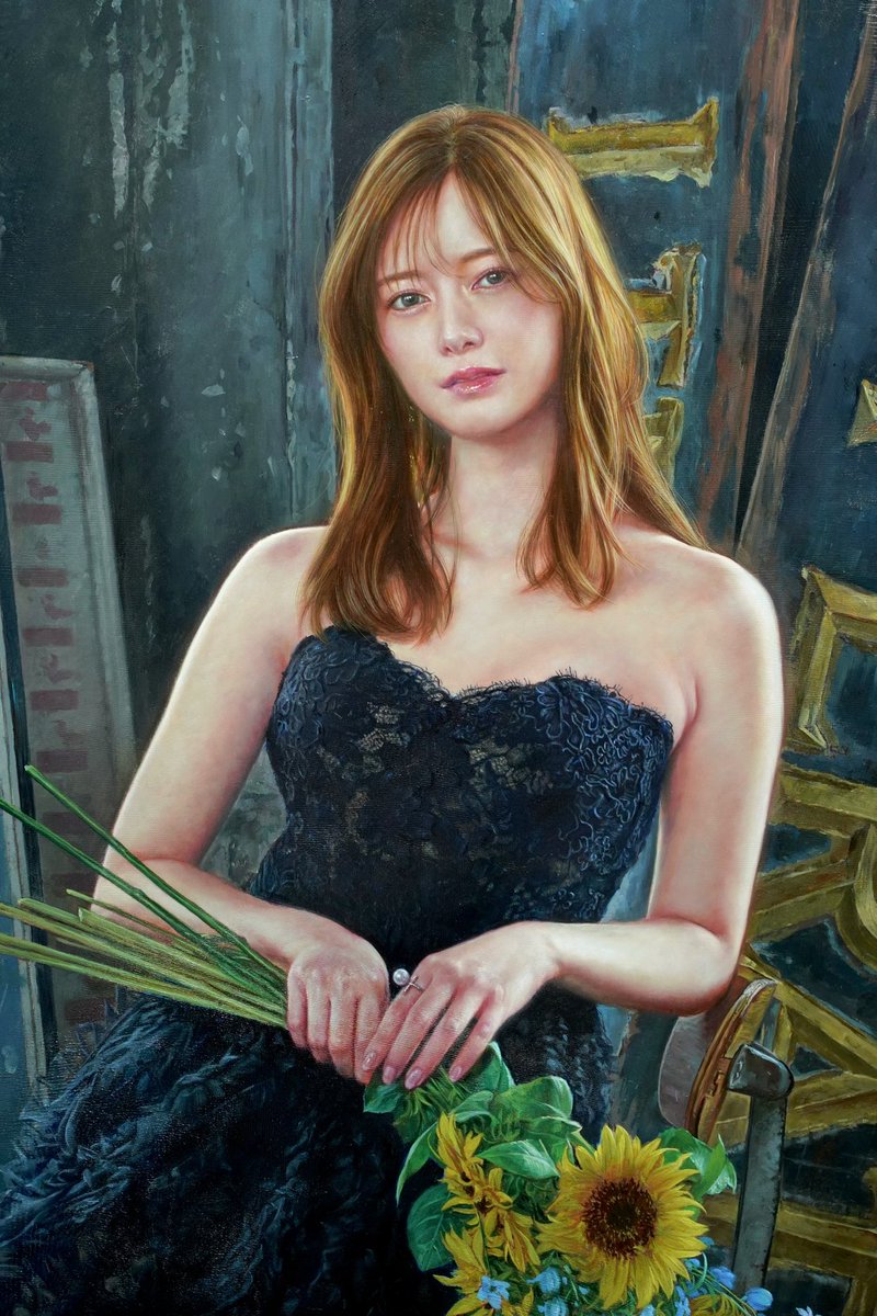 絵画 リアリズム 油彩画 女性 中島健太 「象が出る夢を見た」 画家】中島