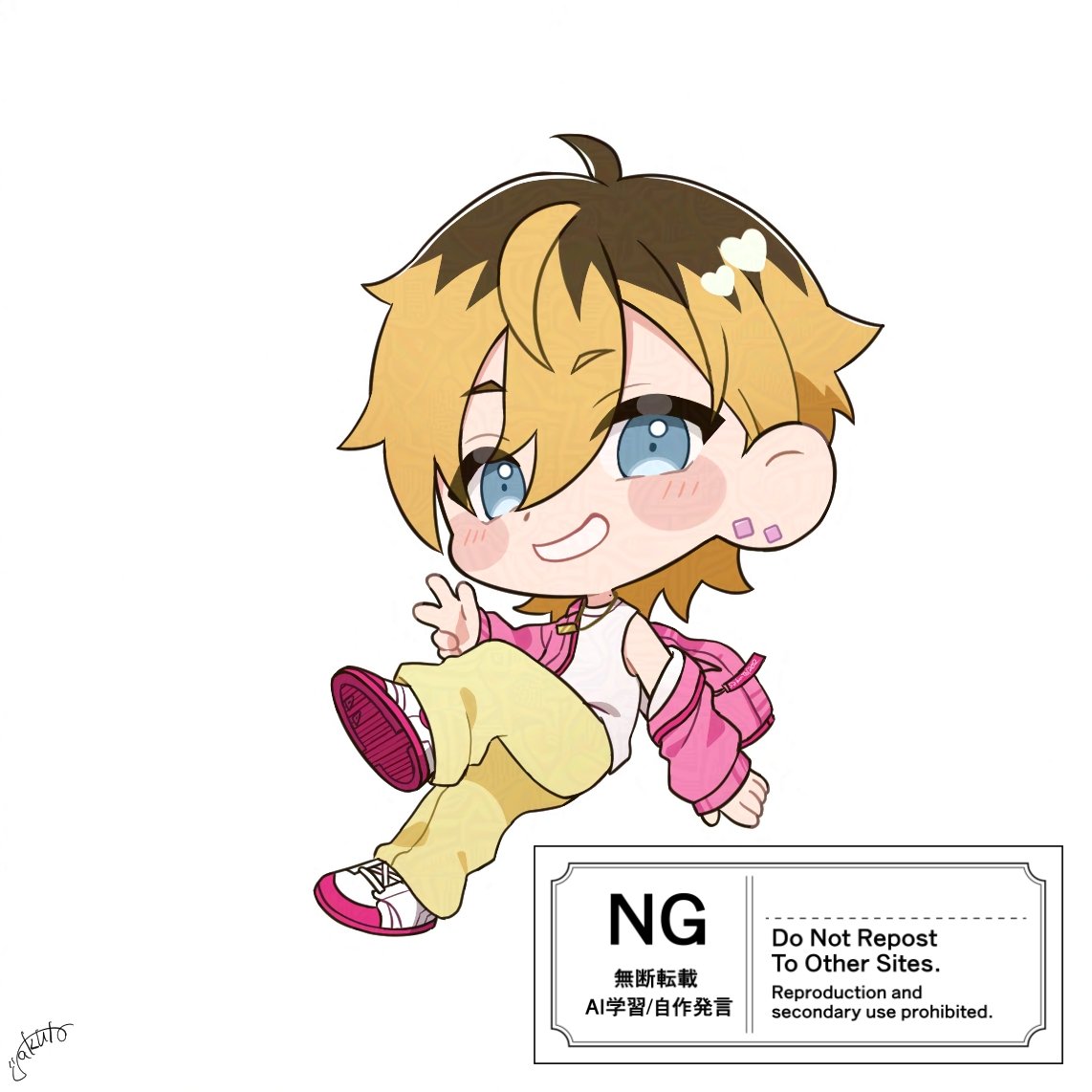 オリジナルキャラクター 手描きイラスト 3L判サイズ さく兎 on X