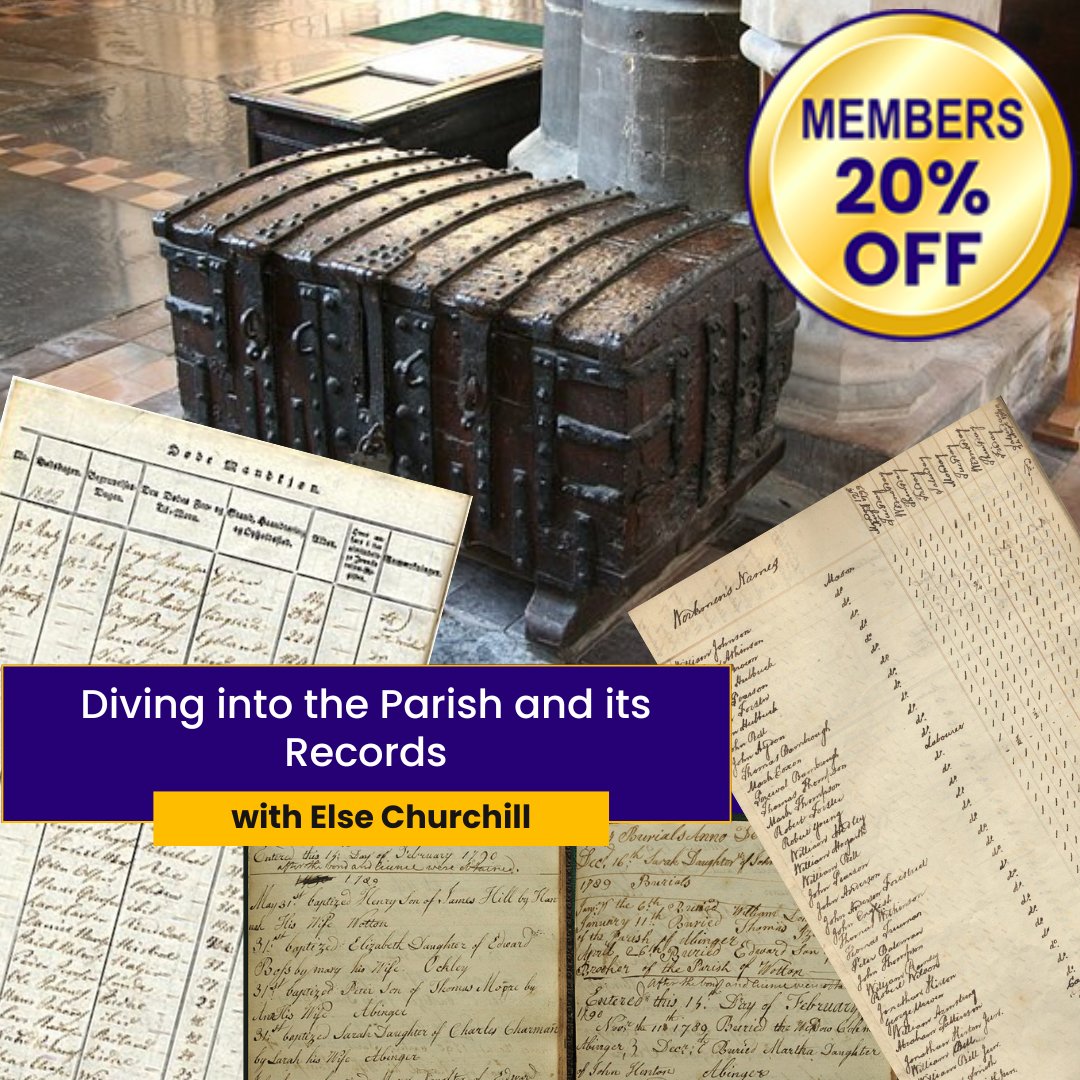 📜 Diving into the Parish and its Records
Explore the people, laws, and documents that shaped parish life in this 4-week online course with <a href="/SoGGenealogist/">Else Churchill</a>.
Fridays, 7–28 Nov 2025 | 10:30–12:30
💻 Online via Zoom
Book now: portal.sog.org.uk/Event/view/139…
#Genealogy #ParishRecords