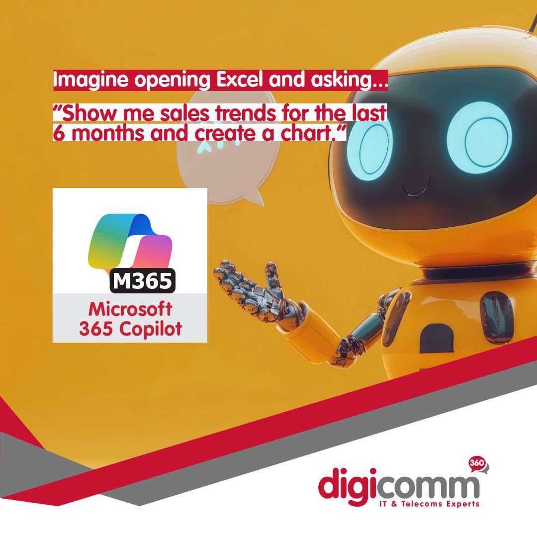 📊 Imagine opening Excel and asking:
“Show me sales trends for the last 6 months and create a chart.”
… and having it done in seconds.

digicomm360.com/microsoft-copi… 

#MicrosoftCopilot #AIProductivity #CyberMonth #Digicomm360