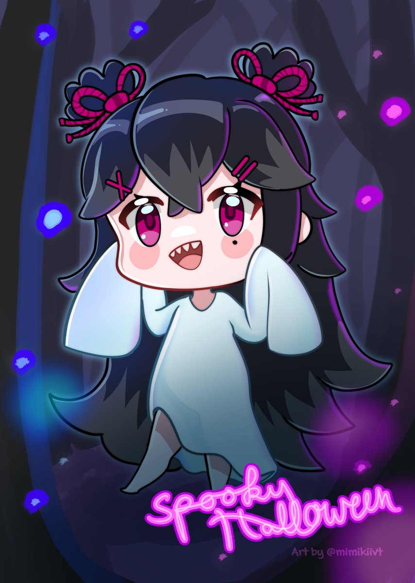 Happy Spoopy Halloween!! 💜👻

Ich  verkleide  mich  dieses  Jahr  als  einen  meiner  Geister  🖤👻

und  du?  👻🖤

Art :  by  @/taomimikii