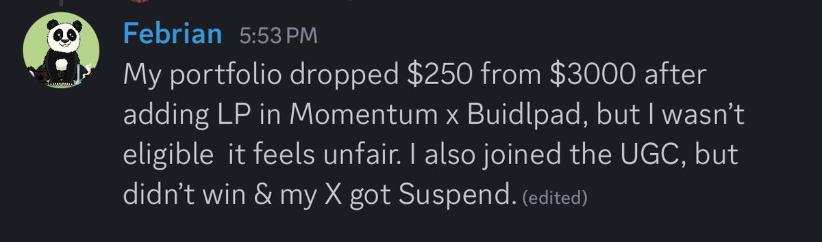 Chắc không còn gì thốn hơn!

Add LP để tham gia dự án còn bị IL (chắc do add cặp SUI - USDC xong nó out range)

Viết bài quảng cáo cho dự án thì cũng hên xui, đã thế viết xong X cũng bay màu luôn (chắc account mới lập, ham hố đua public sale và cái kết).

Đến