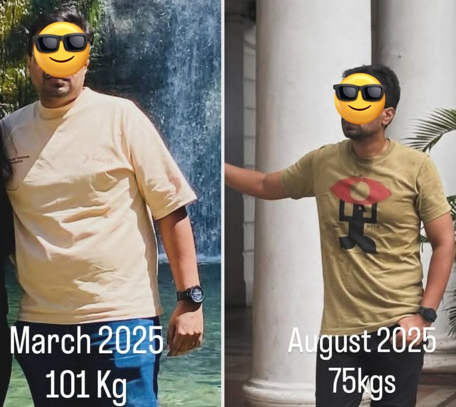 Eating Clean
Worshipping Protein
And 10k Steps will Change You

I am a Different man now.