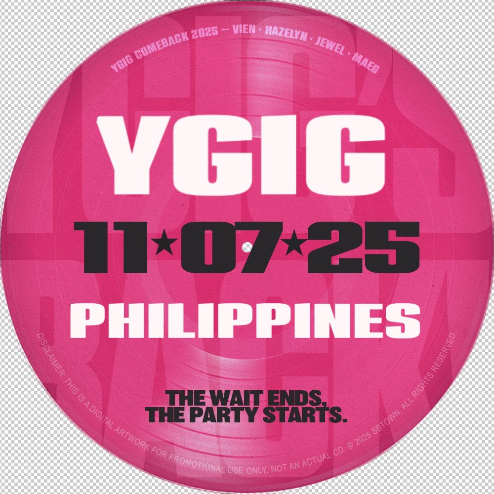 YGIG DOUBLE SINGLE
11⭑07⭑2025

#YGIG #YGIGisBACK
#VIEN #HAZELYN #JEWEL #MAEG
