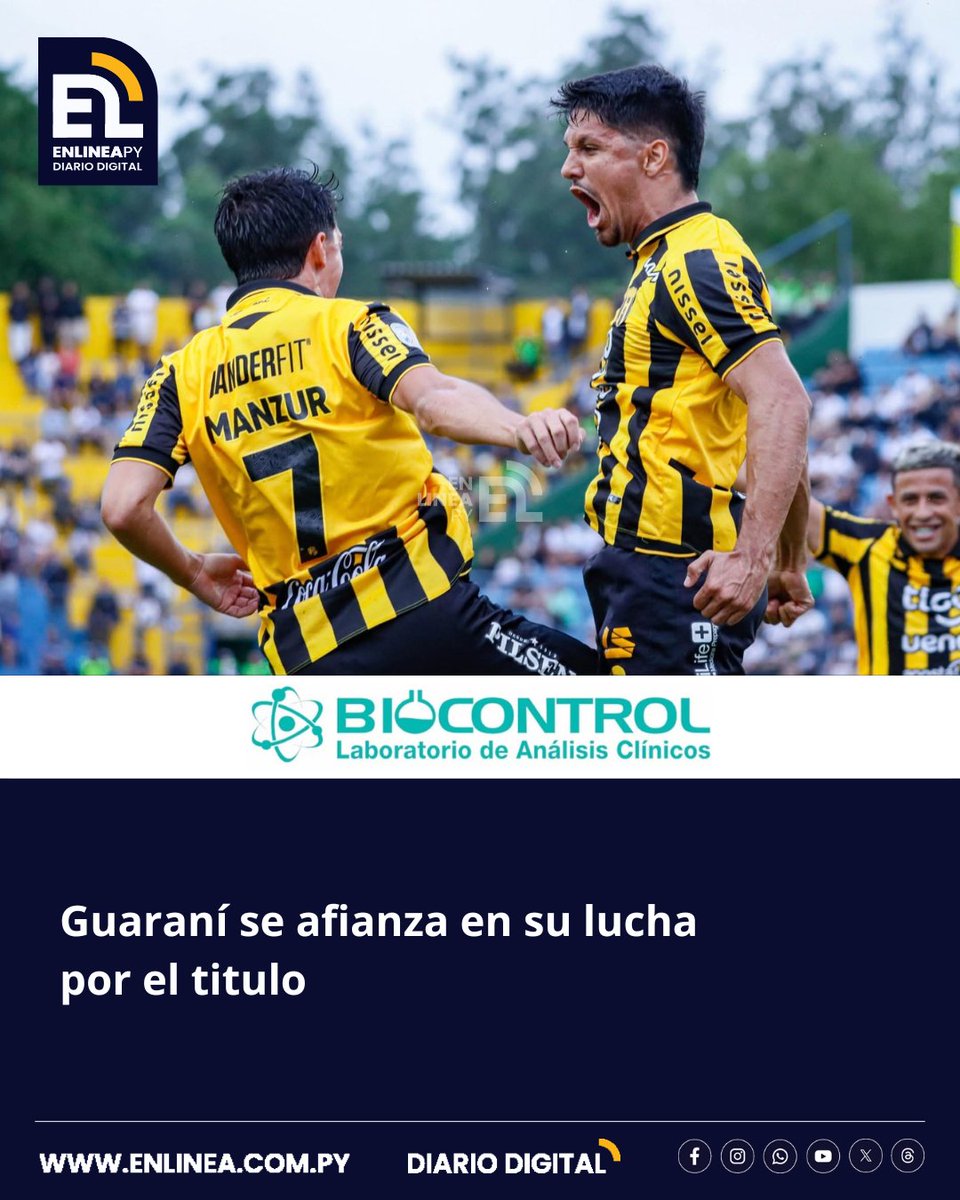 enlinea_py's tweet image. En la ciudad de Capiatá, teniendo como escenario al estadio Erico Galeano, Guaraní superó por el marcador de 3-1 a Olimpia en una nueva versión del clásico más añejo del fútbol paraguayo, en el marco de la decimoctava jornada del Torneo Clausura de la...
enlinea.com.py/guarani-se-afi…