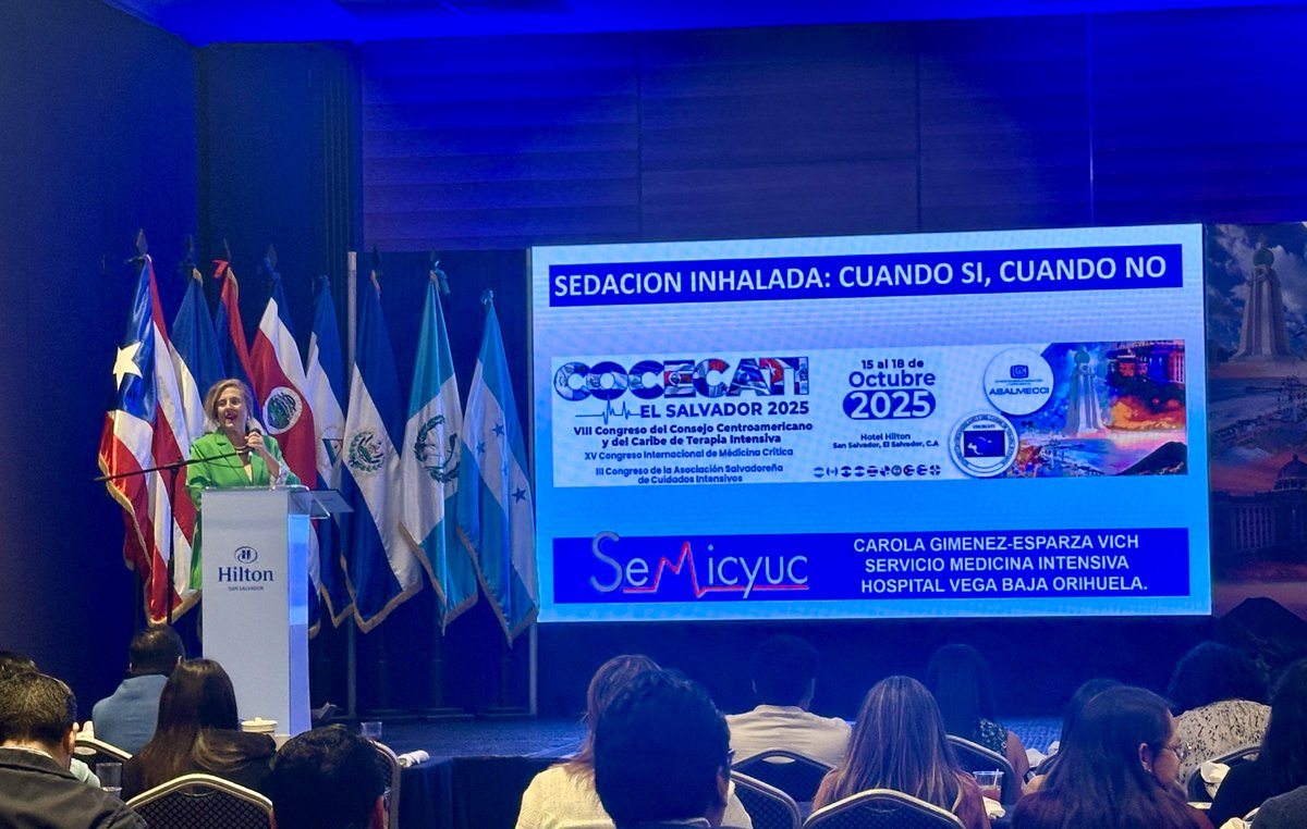 semicyuc's tweet image. La Dra. Giménez-Esparza Vich representó a la SEMICYUC en el Congreso de la @COCECATI y la @ASALMECCI, celebrado en El Salvador. Felicitamos al comité organizador y a ambas Sociedades por el altísimo nivel académico del encuentro y la cálida acogida.
Nuestra Presidenta Saliente…
