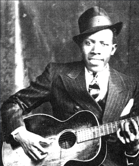#RobertJohnson has developed a style of finger-picking that mimicked the separate right &amp; left hand functions heard in blues piano, so he didn’t need the support of another guitar player &amp; RJ figured he could make more money as a solo artist...