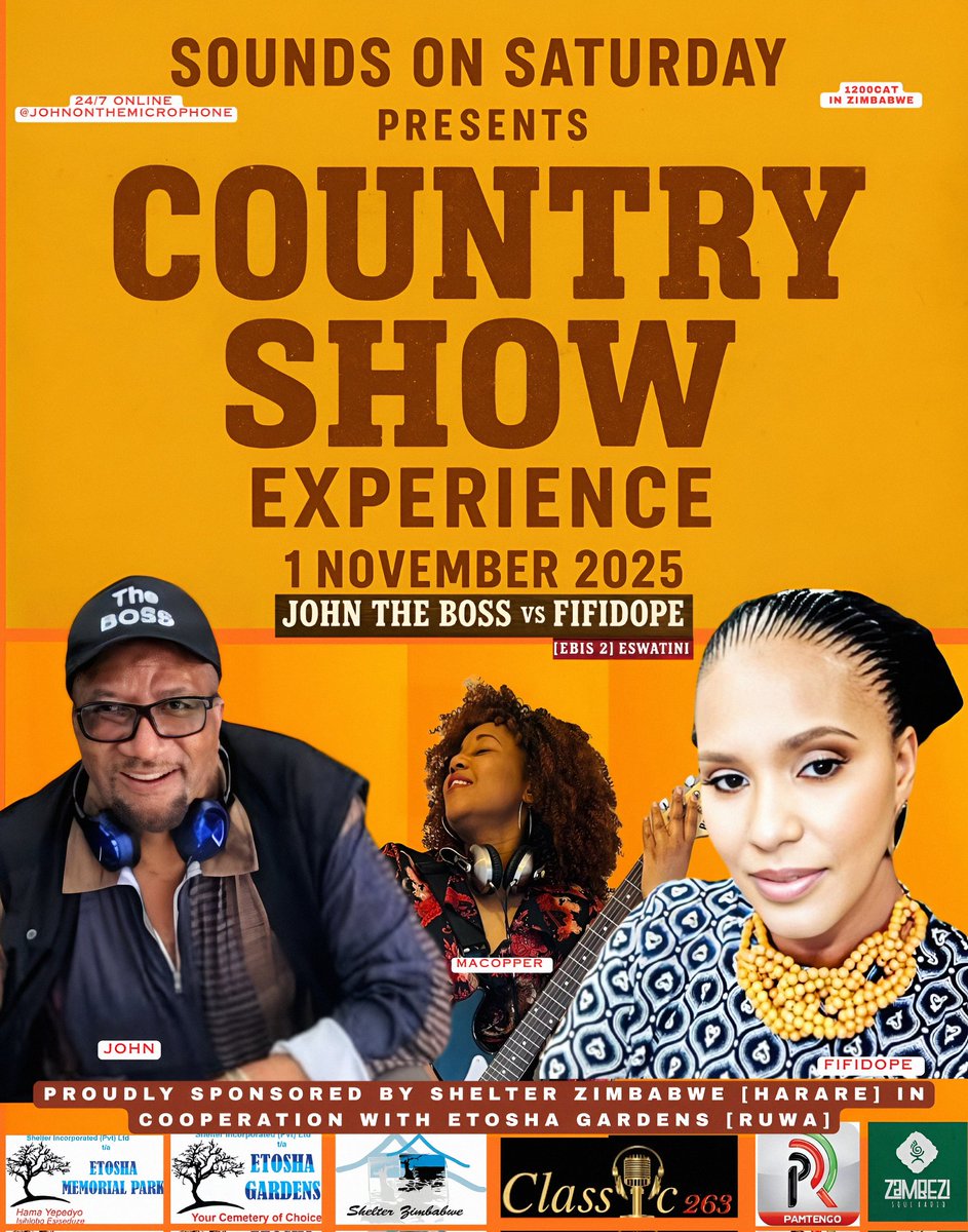 ☝🏼☝🏼 Our very own pal Fifidope Russ  (from EBIS 91.6FM Radio )  from Eswatini will be pitching her country greats playlist against the Legendary  JOHN THE BOSS on this Saturday's SOS! Basically, it's going to be lit! I wouldn't miss it for the world!!
👍🏽👏🏽👌🏽🔥🚒😜@Fifidope Russ