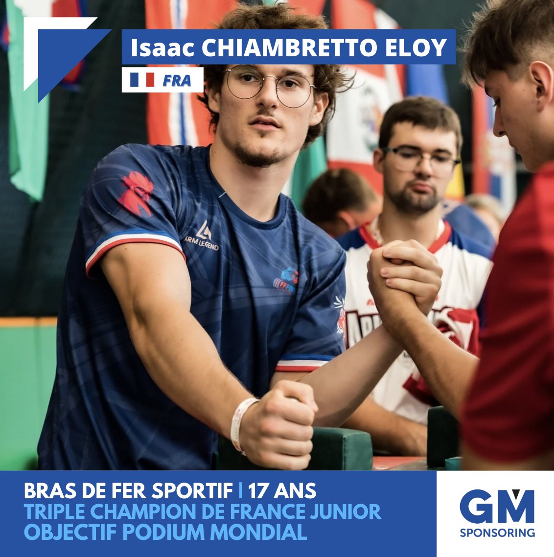 💪🔥 #BrasDeFer | Soutenez la nouvelle génération de la force française !

À seulement 17 ans, Isaac Chiambretto Eloy incarne l’avenir du bras de fer sportif tricolore. Originaire de Toulouse, il s’est imposé en quelques saisons comme l’un des jeunes athlètes les plus prometteurs
