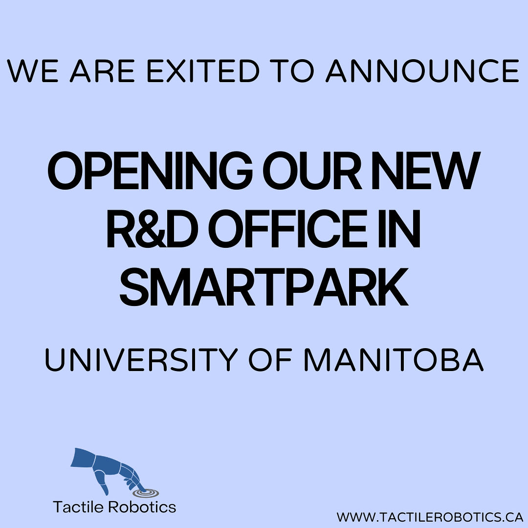 roboticstactile's tweet image. We are happy to announce the opening of our new R&amp;amp;D office at the University of Manitoba’s Smartpark Innovation Hub! It feels great to be back at our home university, where our journey first began.

#Smartpark #UniversityofManitoba #Innovation #AI #Robotics #MedTech #Research