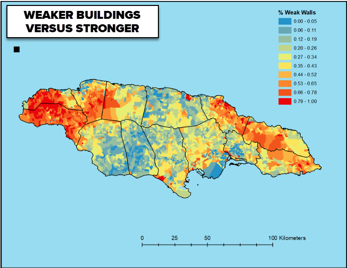 wxbrad's tweet photo. #Jamaica will see a devastating storm, and it's understandable that many people think they should have evacuated the whole island. Thats not practical and or wise. It's not a tiny barrier island. It's an island nation ~145 miles long, with a population of 3 million. It has an elevation that ranges from sea level to 7,400'. So the preparation for #Melissa has been ongoing for days. The #1 priority is to get people from vulnerable areas to safer locations. Not all, but many homes and buildings are made of concrete in Jamaica, and with proper preparation, many can ride out the winds in these safe places. Roofs are the most vulnerable. The goal is to run from the water (evacuate low-lying areas) and hide from the wind (shelter in safe spots). The swath of the highest winds might be only 30-40 miles wide, with the heaviest rainfall in the mountains well to the east. The aftermath might be worse than the storm itself. The wind will likely take out power and communications for most of the Island. Downed trees and debris will block roads, so getting help,  resources like food, water, and medicine will be the priority. So while I appreciate people wanted to help people get out, it's better to spend time and effort getting people to safe spots on the island, and then the recovery and getting help in after the storm.