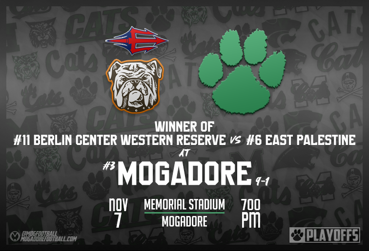 The Wildcats are off this week and will await the winner of Western Reserve and East Palestine.