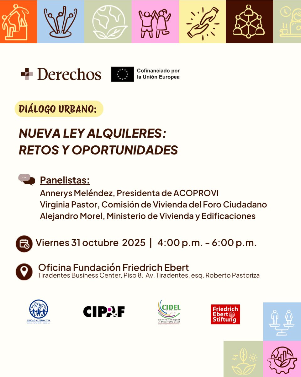 En este #DíaMundialDeLasCiudades, reflexionemos juntos  sobre cómo construir urbes más justas y habitables.

¡Te esperamos!

#MáDerechos
#OctubreUrbano2025
#DerechoALaCiudad