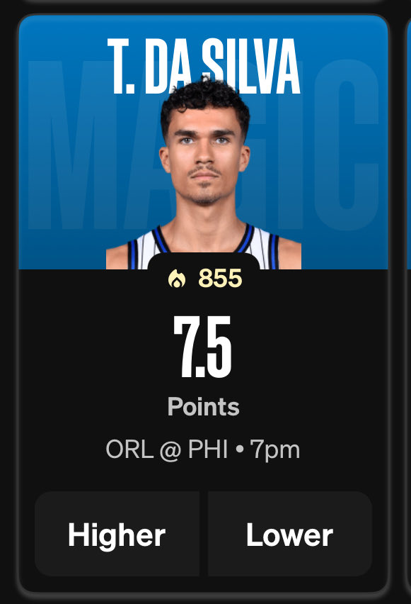 vetthavin's tweet photo. Nba Play‼️
Tristan Da Silva Over 7.5 Points 
Over in every game this season even with shooting 3/11 last game
Only scorer on Magic bench you have to take it 
#prizepicks #BettingX #GamblingX #nbapicks #potd #underdog #PrizePicksNBA https://t.co/6HW0r27JyT