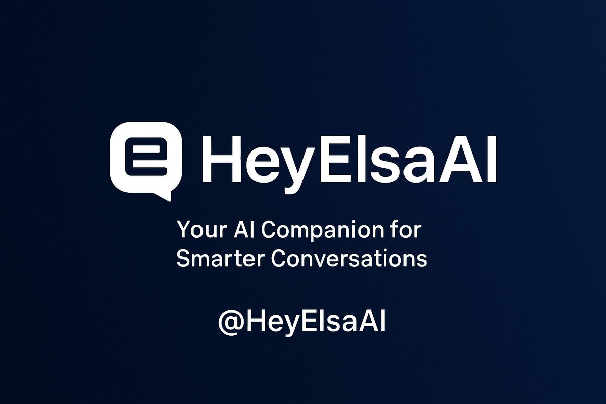 ayeshaa_0608's tweet image. Engage smarter with @HeyElsaAI your intelligent companion for seamless conversations.
Experience the next era of AI interaction today. 
#HeyElsaAI #AICompanion #SmartConversations #blockchain #ArtificialIntelligence #AIAssistant