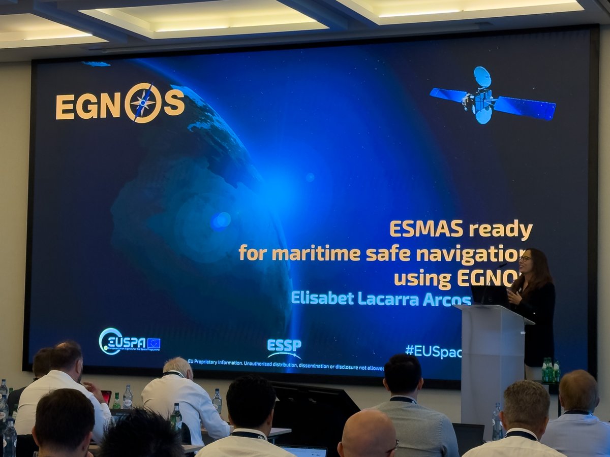ESSPSAS's tweet image. ESSP presents ESMAS at the 2025 CIRM Annual Conference in Lisbon! 🌍

On behalf of @EU4Space, #ESSP showcased that ESMAS (EGNOS Safety of Life assisted service for Maritime users) is now ready to support safe maritime navigation using #EGNOS.

ESMAS is a #GNSS (Global Navigation…