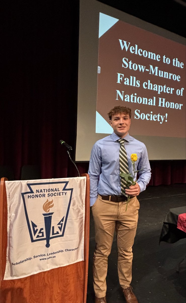 Proud of the hard work on and off the field Kyle.  Congrats on your induction to the National Honor Society!