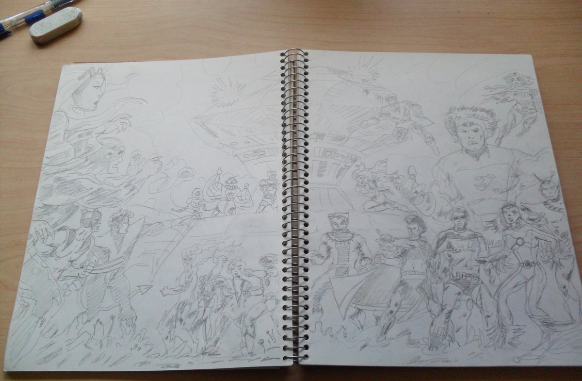 JVickneswaran's tweet photo. @epicmarvelpod Loved this issue so much as a kid and now as an older kid. How much do I love this issue?  A few years ago I sat down and redrew my favorite pages in my sketchbook. https://t.co/JwqdnqieVE