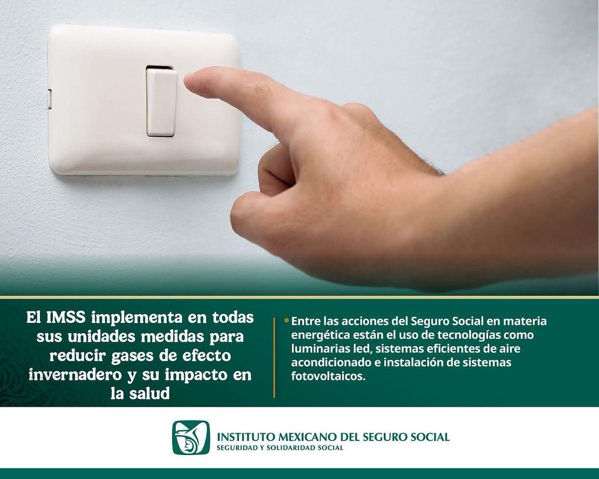 Tu_IMSSDgo's tweet image. El #IMSS implementa en todas sus unidades medidas para reducir gases de efecto invernadero y su impacto en la salud.

🔗 bit.ly/48Ti6hr