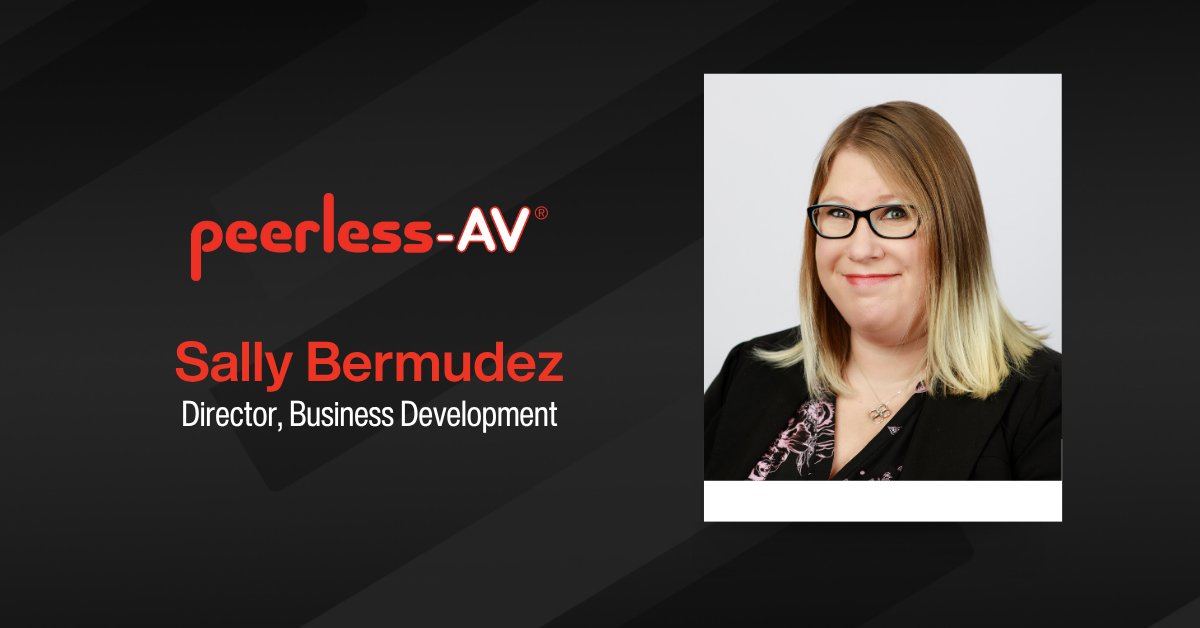 Peerless-AV (@peerlessav) on Twitter photo We're thrilled to announce Sally Bermudez as our new Director, Business Development!
With a focus on immersive design installations and a custom mounting background, she's a pro at forming connections with end users, consultants, specifiers, architects, integrators, and dealers. We're thrilled to announce Sally Bermudez as our new Director, Business Development!
With a focus on immersive design installations and a custom mounting background, she's a pro at forming connections with end users, consultants, specifiers, architects, integrators, and dealers.