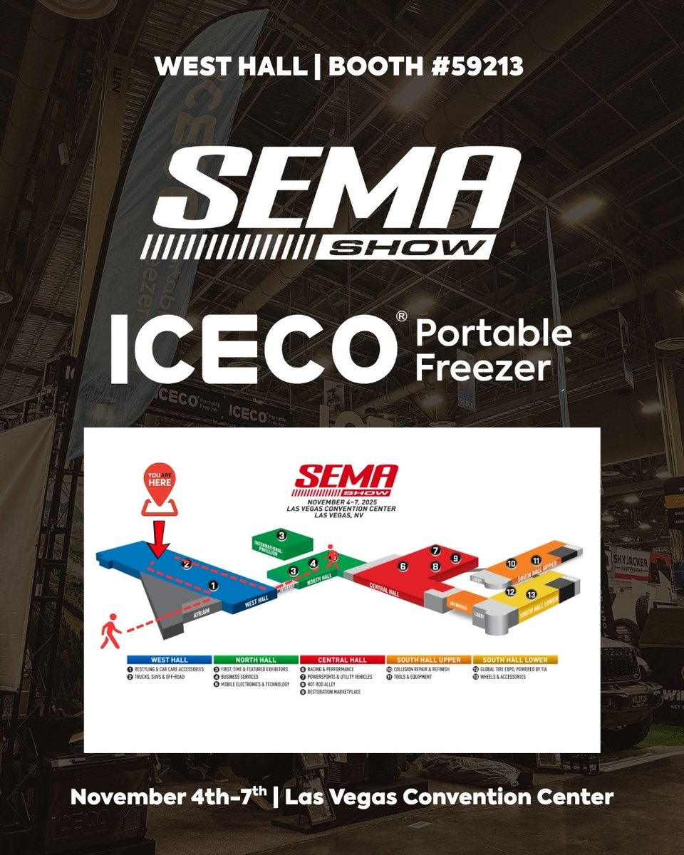 Come by and see what's new with ICECO at the 2025 SEMA Show, located in the West Hall, Booth #59213 at the Las Vegas Convention Center.

See you there!

📍 West Hall | Booth #59213
📍 November 4th–7th
📍 Tues–Thurs: 9AM–5PM | Fri: 9AM–4PM