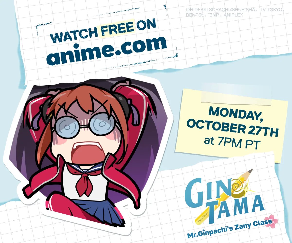 animecom's tweet image. Ginpachi Sensei Episode 4 goes live tonight at 7pm PT!

Tune in to unlock your limited edition sticker, available only during the livestream.